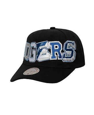 Mitchell & Ness Men's Black Los Angeles Dodgers Hyper Type Pro Crown Snapback Hat