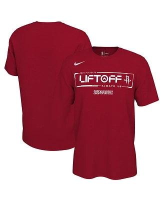 Nike Men's and Women's Red Houston Rockets 2025 Nba Playoffs On-Court Mantra T-Shirt