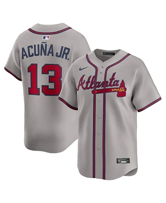 Nike Men's Ronald Acuna Jr. Gray Atlanta Braves Road Limited Player Jersey