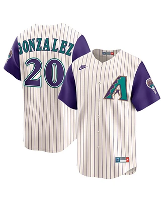 Nike Men's Luis Gonzalez Cream Arizona Diamondbacks Throwback Cooperstown Collection Limited Jersey
