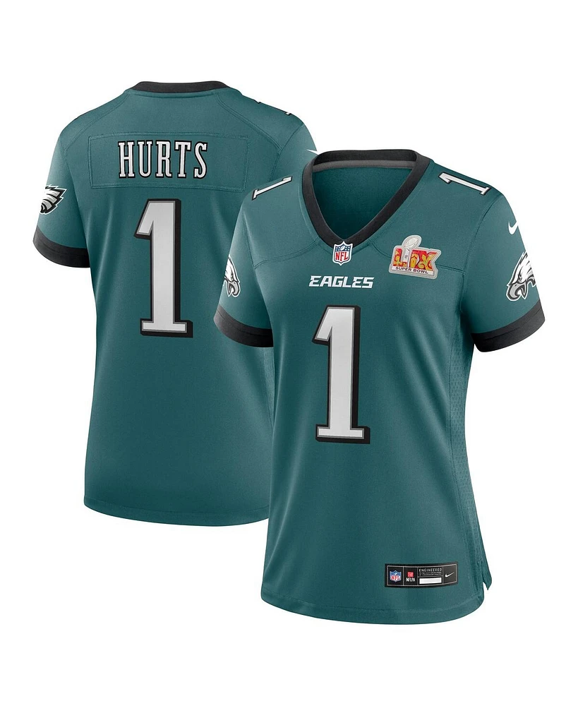 Nike Women's Jalen Hurts Midnight Green Philadelphia Eagles Super Bowl Lix Game Player Jersey