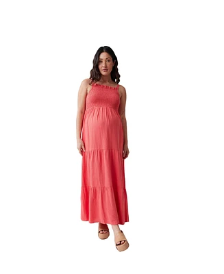 Ingrid + Isabel Maternity Smocked Bodice Maxi Dress