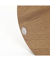 LuxenHome Wood Grain Manufactured Wood 20.5-Inch Tall Round End and Side Table
