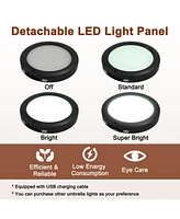 Mondawe 156"W x 120"D Rectangular Cantilever Umbrella with Detachable -level Brightness Led Light, w/ Weight Base Included