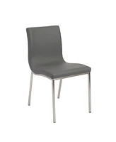 Upholstered Leather Dining Chairs Set of 2 with Supportive Backrest for Room
