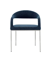 Modern Open Back Upholstered Dining Arm Chairs – Set of 2