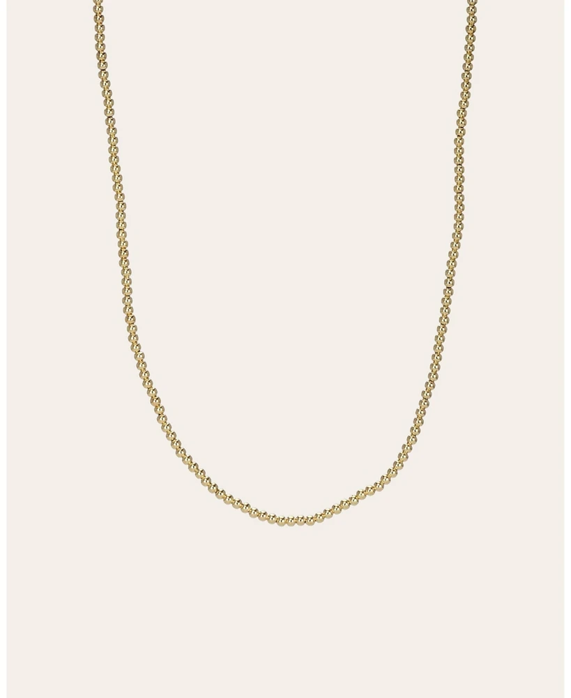 14k Gold 2mm Bead Necklace