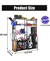 Mythinglogic Weight Capacity Sports Organizers Rack for Garage Storage