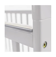 La Baby 2-in-1 Convertible Cradle & Mini Crib with Mattress, White