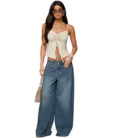 Edikted Women's Landon Drawstring Split Front Top