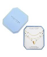 Unwritten Crystal Heart Pendant Necklace Set