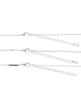 Unwritten Cubic Zirconia Double Butterfly Layered Necklace Set
