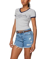 Edikted Women's Los Angeles Contrast T Shirt