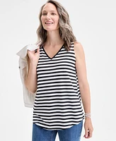Style & Co Women's Printed V-Neck Tank, Exclusively at Macy's