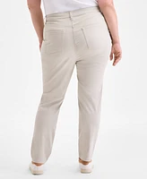 Style & Co Plus High-Rise Straight-Leg Jeans, Created for Macy's