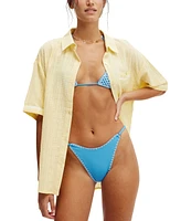 Cotton On Women's The Essential Short-Sleeve Beach Shirt