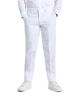 OppoSuits Teen Boys White Knight Slim Fit Solid Suit Including Blazer, Pants and Clip-On-Tie