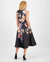 julia jordan Women's Printed Sleeveless Midi Dress