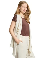 Jones New York Women's Cascade-Lapel Open-Front Vest