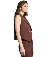 Jones New York Women's Double-Breasted Notched-Lapel Vest