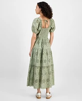 And Now This Women's Eyelet Cotton Maxi Dress, Exclusively at Macy's
