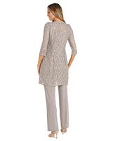 R & M Richards Petite Sequin Lace Jacket, Tank Pants Set