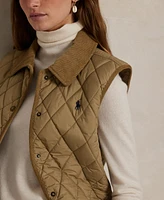 Polo Ralph Lauren Women's Corduroy-Trim Quilted Vest