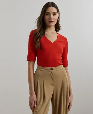 Lauren Ralph Elbow-Sleeve Top