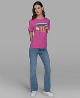 Karl Lagerfeld Paris Petite & Choupette Graphic Tee