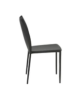 Set of 2 All Stacking Chairs for Dining Room Office or Event Seating
