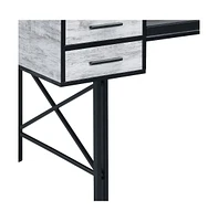 Contemporary Computer Desk with Five Drawers – Perfect for Home Office Organization