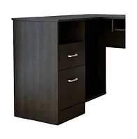 Modern L-Shaped Computer Desk with Two Storage Drawers – Corner Workstation
