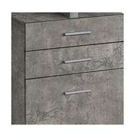 Compact Computer Desk with Three Drawers – Space-Saving and Practical Design