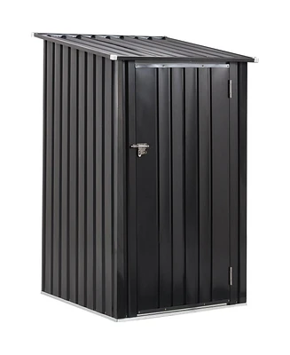 3 x 3 Ft Outdoor Storage Cabinet Waterproof, Sheds & Outdoor Storage Metal Shed with Single Lockable Door Small Shed Outdoor Storage