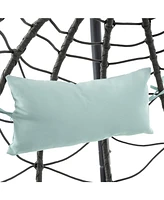 Egg Chair with Stand Indoor Outdoor Swing Chair Patio Wicker Hanging Egg Chair Hanging Basket Chair with Stand