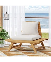 Outdoor Acacia Wood Club Chair