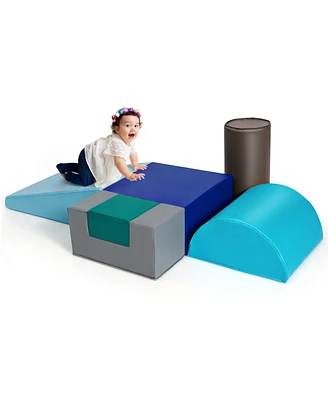 6 Piece Climb Crawl Play Set Indoor Kids Toddler