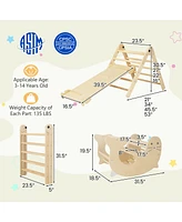 7-in-1 Indoor Climbing Toys for Toddlers with Reversible Ramp