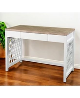Wood Writing Desk with 3 Drawers – Functional & Elegant Design