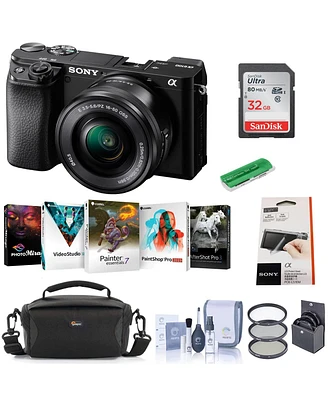Sony Alpha a6100 Mirrorless Digital Camera with 16-50mm Lens