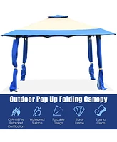 13 x Feet Pop Up Gazebo Tent with Carry Bag for Patio Garden