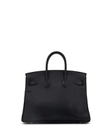 Pre-Owned Hermes Birkin 25 Handbag Black Swift with Gold Hardware
