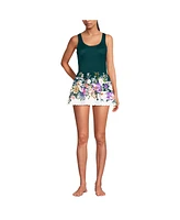 Lands' End Women's Tugless Scallop Swim Dress Swimsuit