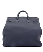 Pre-Owned Hermes Hac 40 Handbag Blue Togo with Palladium Hardware