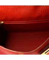 Pre-Owned Hermes Kelly 28 Handbag Red Chevre de Coromandel with Gold Hardware