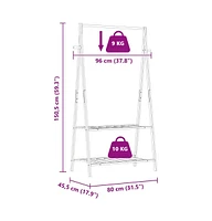 Clothes Rack with Shelves 37.8"x17.9"x59.3" Bamboo
