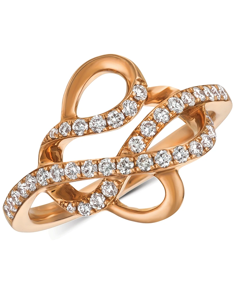 Le Vian Vanilla Diamond Openwork Swirl Ring (3/8 ct. t.w.) in 14k Rose Gold