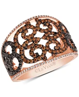 Le Vian Diamond Filigree Ring (1-1/20 ct. t.w.) in 14k Rose Gold
