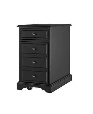 Traditional Mattew End Table with Storage and Built-In Outlets