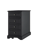 Traditional Mattew End Table with Storage and Built-In Outlets